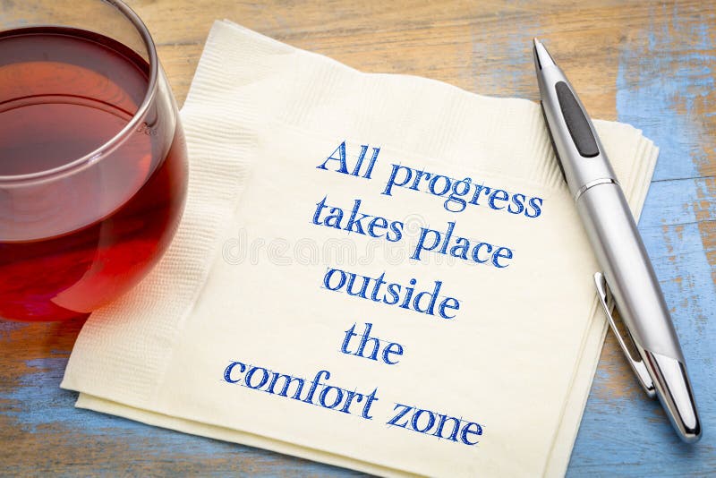Todo o progresso ocorre fora da zona de conforto