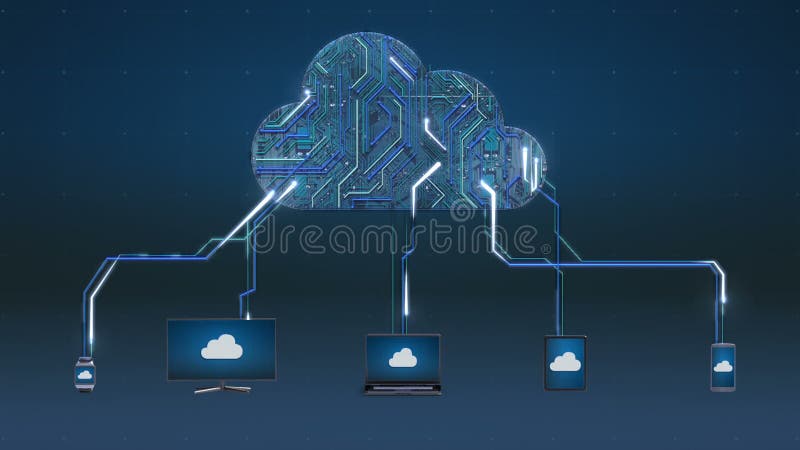 Toegangswolk de animatie van de gegevensverwerkingsdienst, Toepassing in wolk