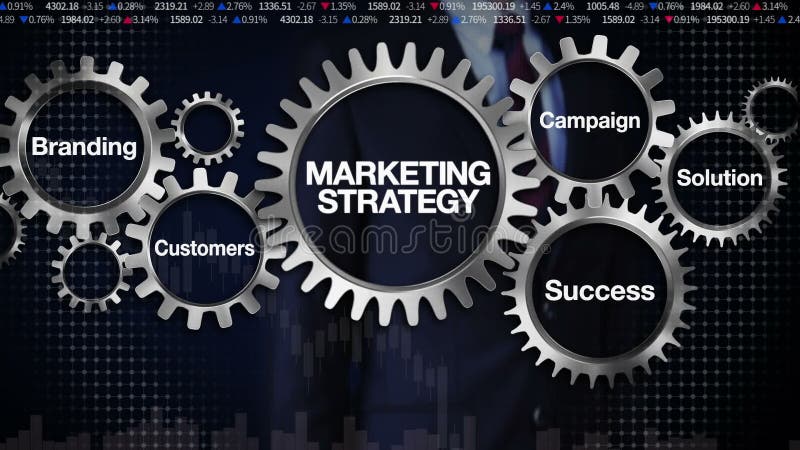 Toestel met sleutelwoord, het Brandmerken, Oplossing, Klanten, Campagne, Succes Zakenman wat betreft 'Marketing Strategie'