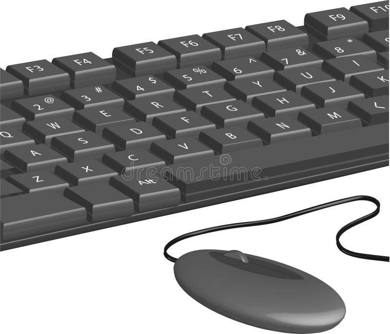 Toetsenbord en muis vector illustratie