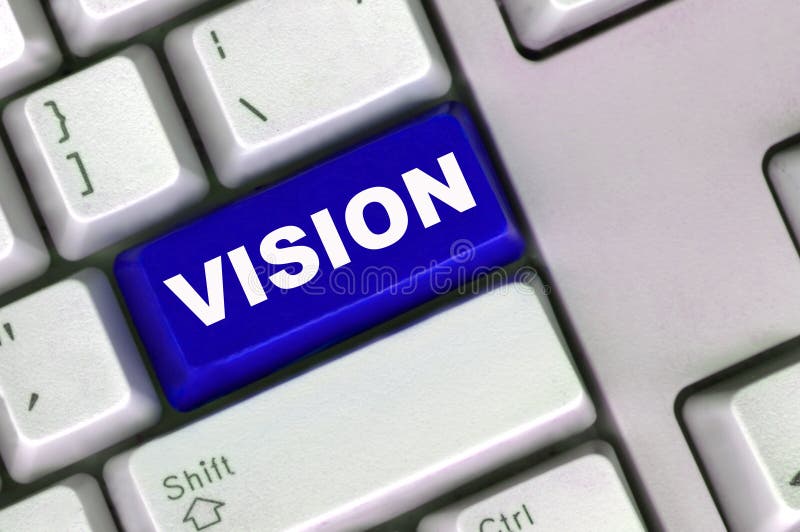 Toetsenbord met blauwe knop stock fotografie