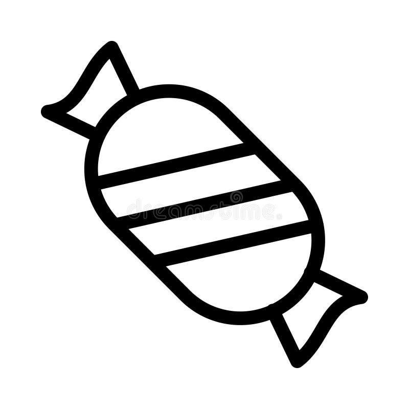 Toffee Thin Color Line Vector Icon Stock Vector Illustration of icon