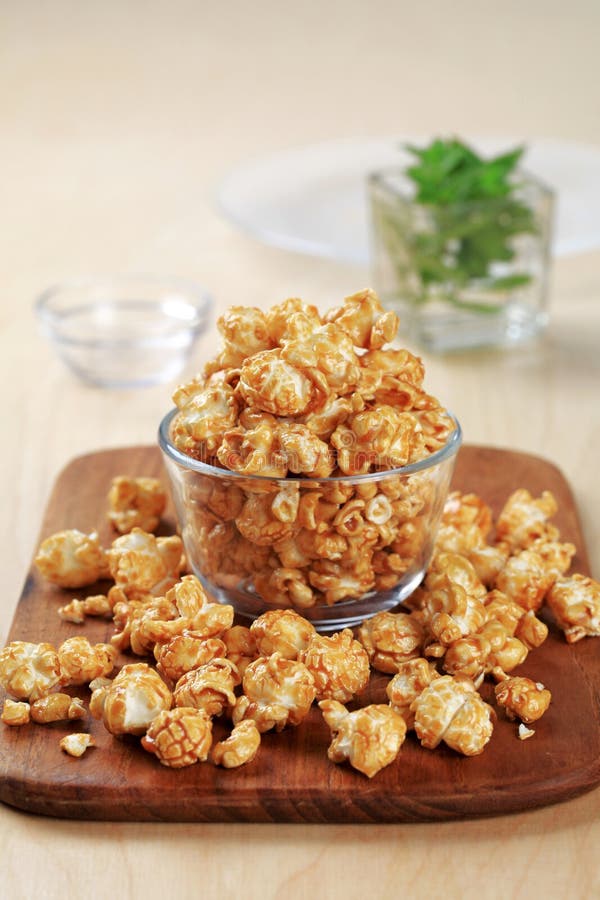 Caramel popcorn stock image. Image of indulgence, popcorn