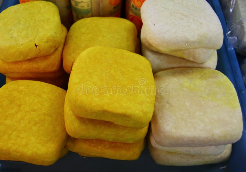 Tofu costante che vende nel mercato in Tailandia fotografia stock Tofu costante che vende nel mercato in Tailandia fotografia stock
