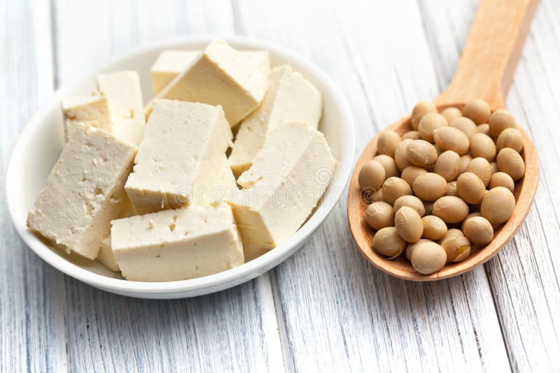 Tofu- och soybönor arkivfoton Tofu- och soybönor arkivfoton