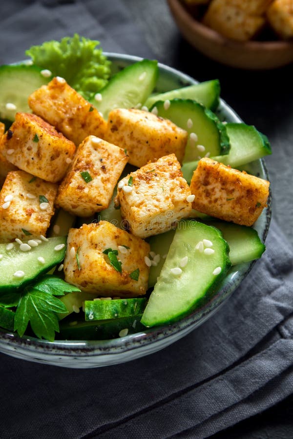 Tofu Salad stock image. Image of dinner, healthy, food - 94981067