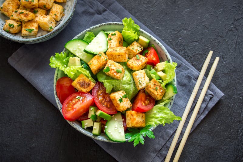 Tofu Salad stock image. Image of fresh, cuisine, health - 99609189