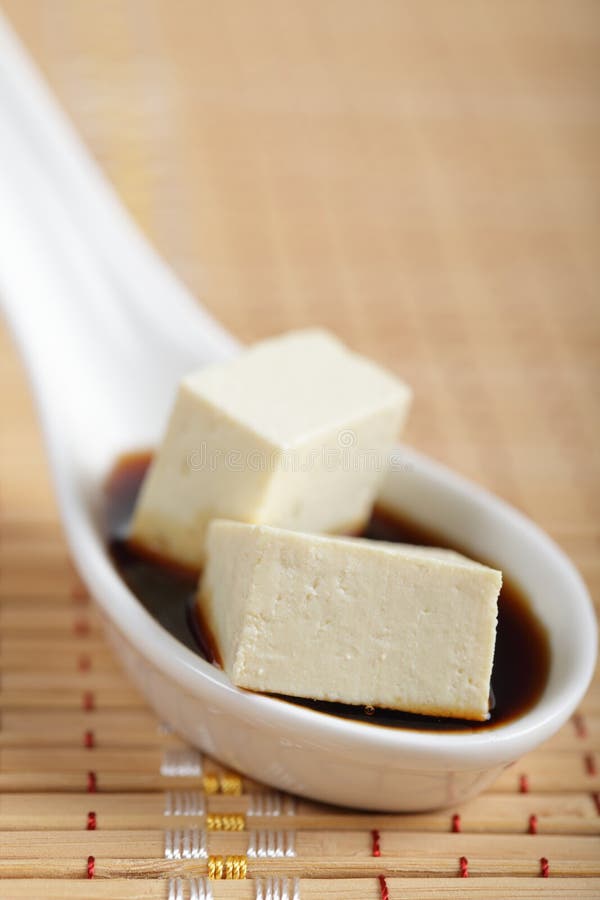 Tofu in soy sauce stock image. Image of tofu, japanese - 187664951