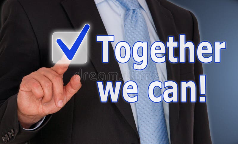 Together we can business concept stock images