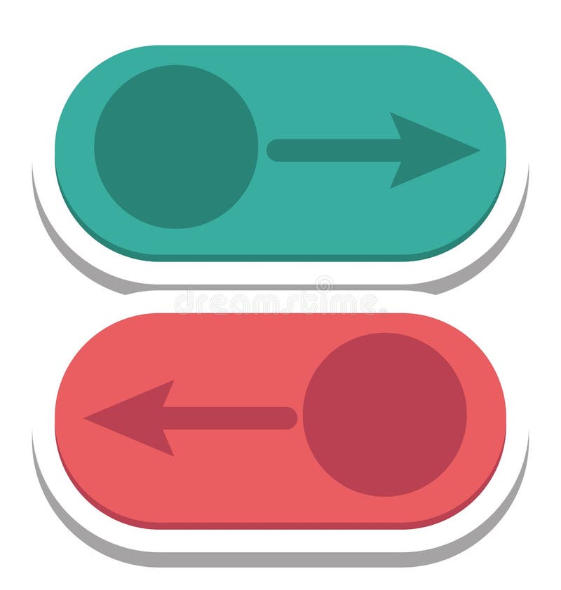 On Off Toggle Buttons Vector Stock Vector Illustration of interface