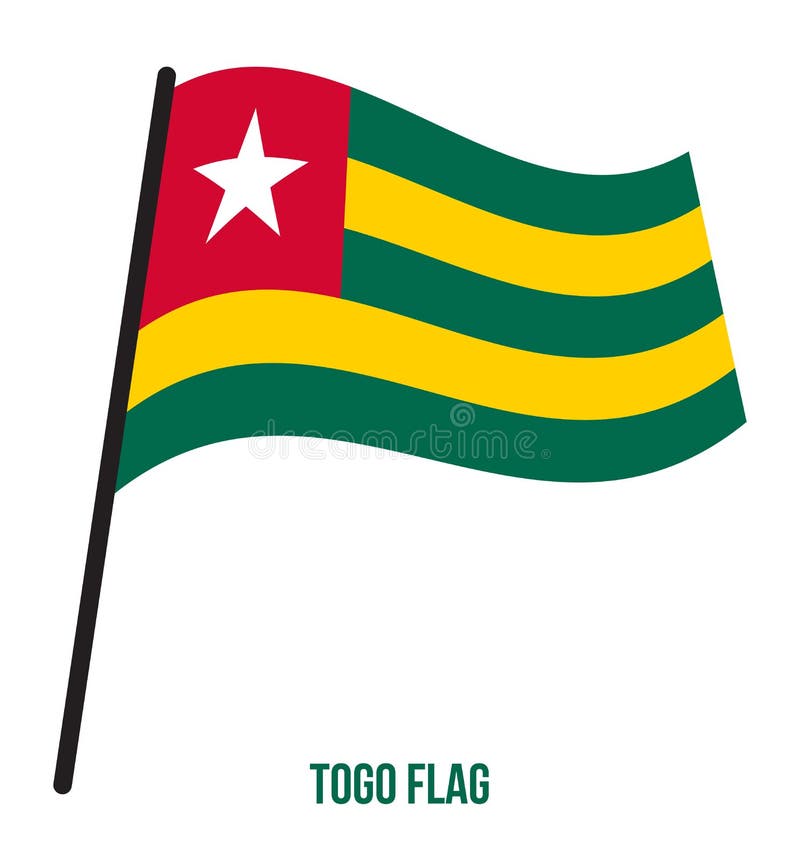 Download Togo Flag Waving Vector Illustration Op Witte Achtergrond ...