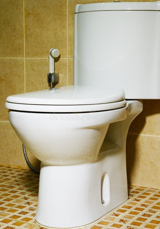 Toilet in the bathroom stock image. Image of hygiene 31285877