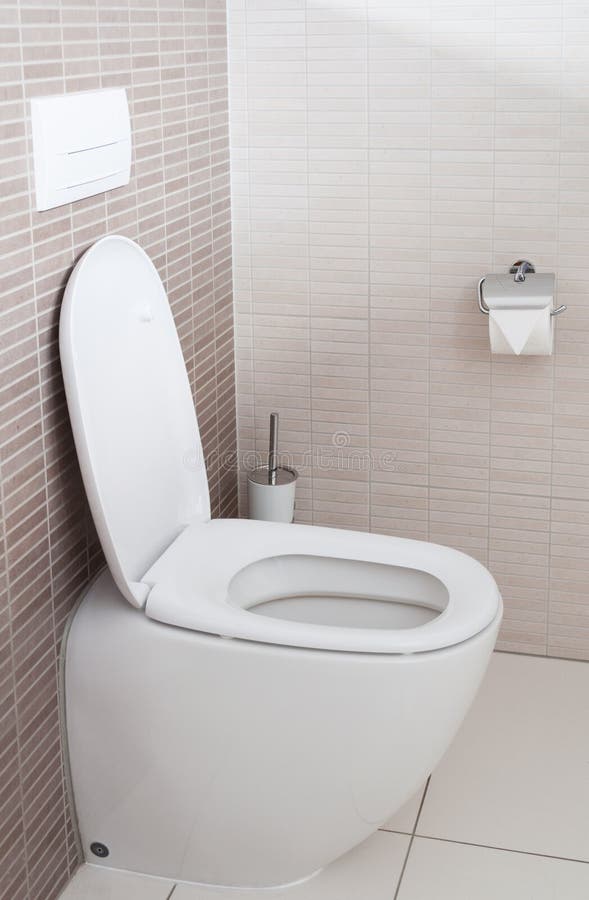 Obraz moderní bílé záchodové mísy.