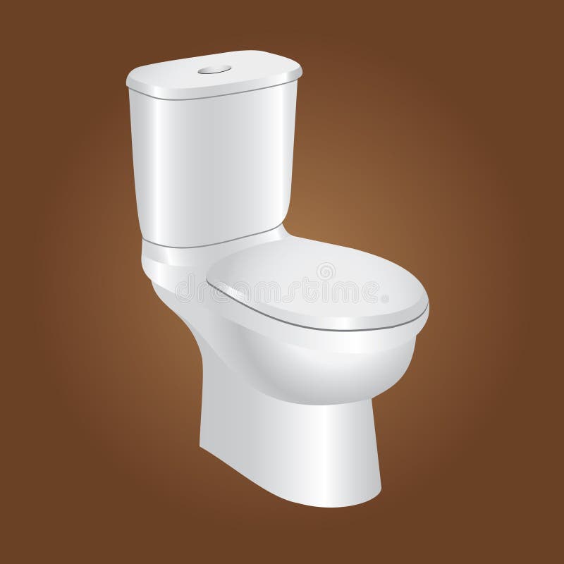 Toilet Bowl. Vector Illustration Decorative Design Stock Vector