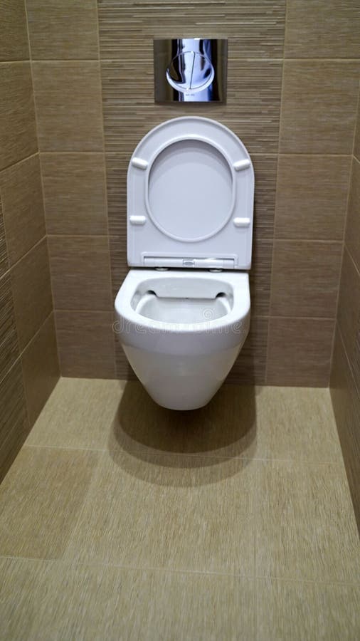 Toilet Bowl in the Toilet. Toilet in the Toilet, View from the Top Stock Image Image of