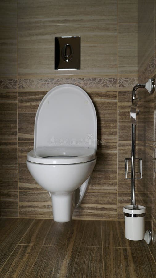 Toilet Bowl in the Toilet. Toilet in the Toilet, View from the Top Stock Image Image of