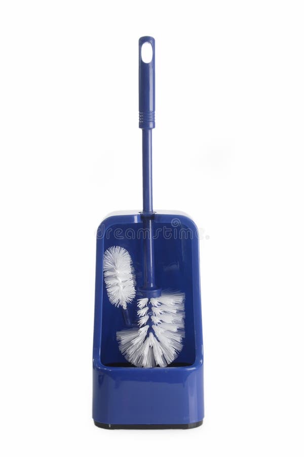 Blue toilet brush stock image. Image of hygiene, simple 6280567