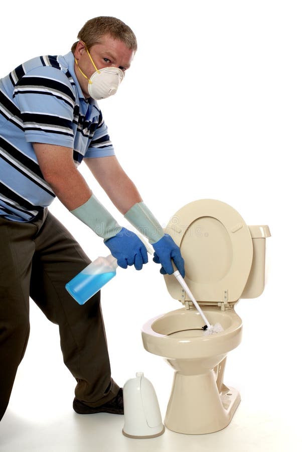 Toilet Cleaning Overkill stock image. Image of dirty, fixture 3285675