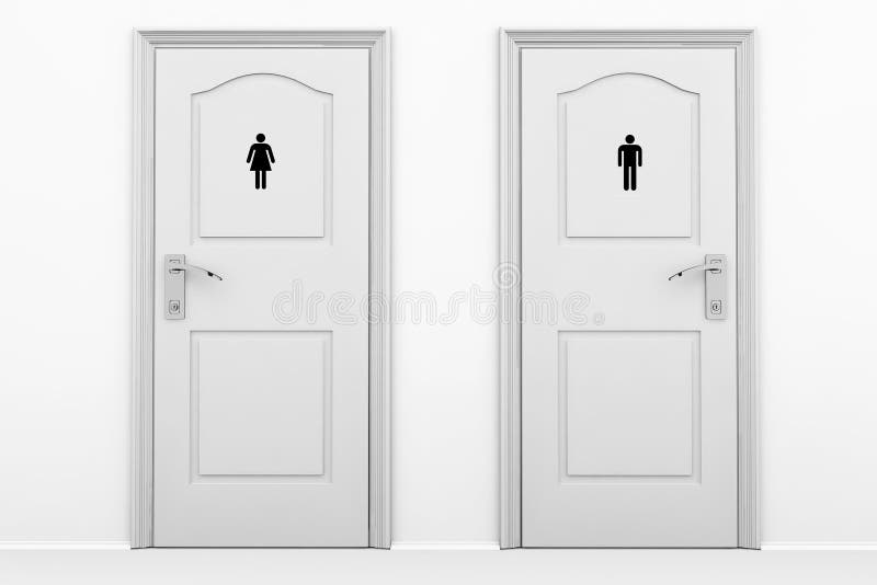 Download Toilet Doors For Male And Female Genders Stock Illustration Illustration Of Icon Access 31668339