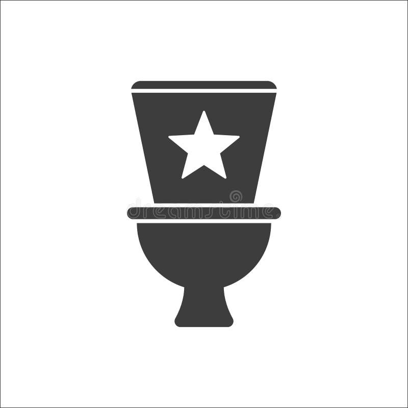 Toilet icon, Bathroom, restroom icon with star sign. Toilet icon and best, favorite, rating symbol stock illustration Toilet icon, Bathroom, restroom icon with star sign. Toilet icon and best, favorite, rating symbol stock illustration