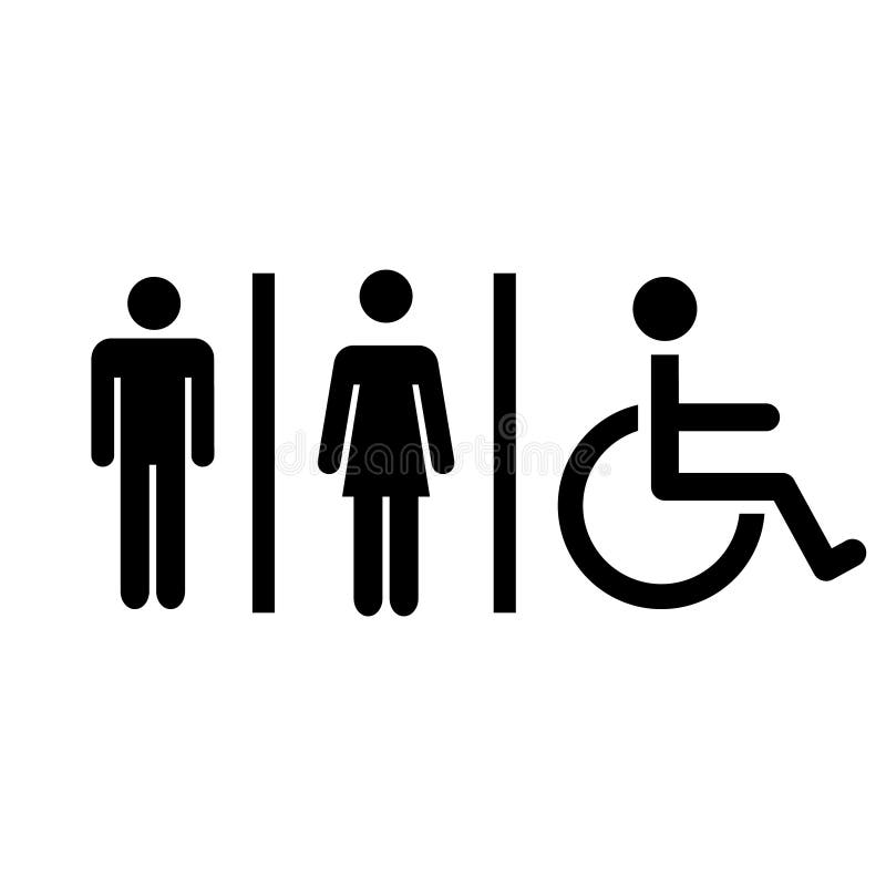 Disabled Person, Handicap Icon. Wheelchair Symbol, Isolated Vector