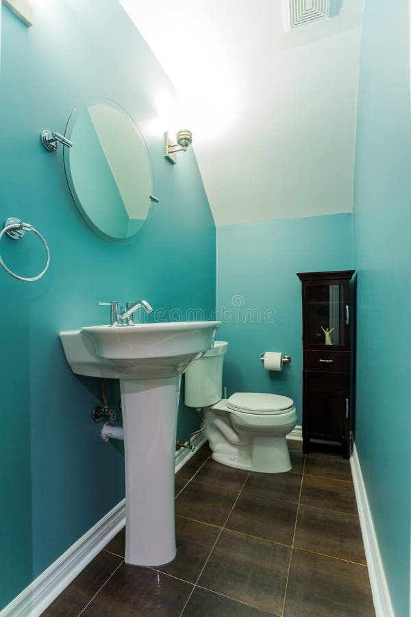 Toilet Interior Design stock photo. Image of mirror, house 48611376