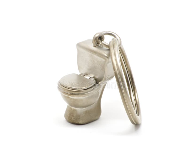 Toilet keychain closed stock photo. Image of charm, prank 63061458