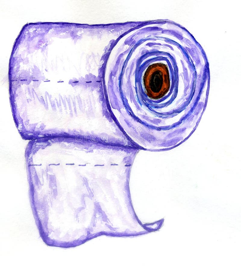 Watercolor Toilet Paper Stock Illustrations 215 Watercolor Toilet