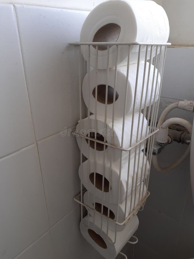 Toilet Paper in the Bathroom is Arranged in Order Stock Image Image of paper, arranged 190937421