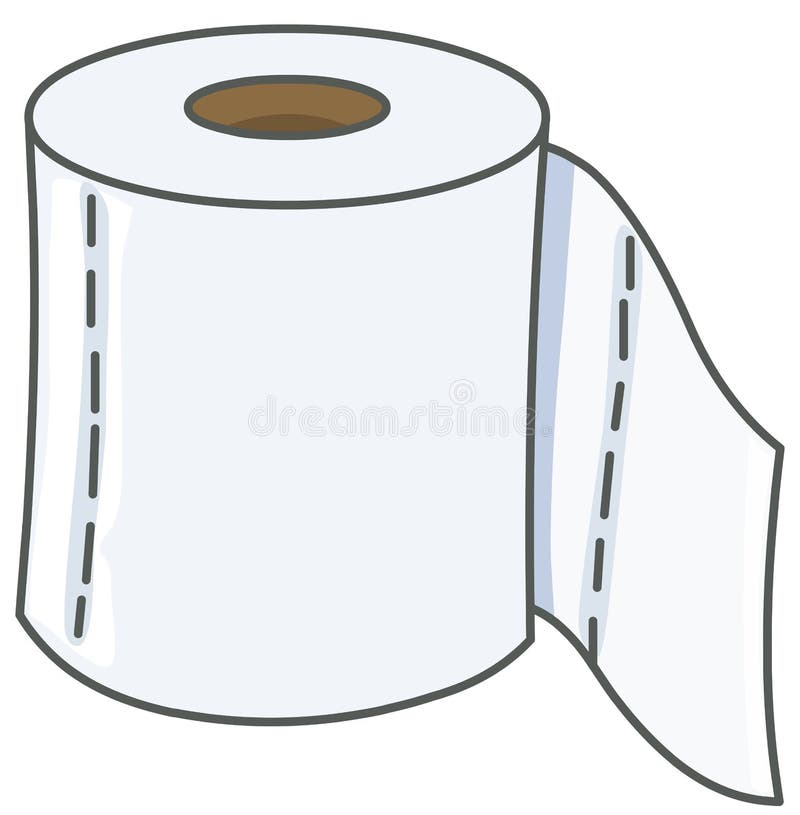 Vector Cartoon Toilet Paper Stock Illustration Illustration of