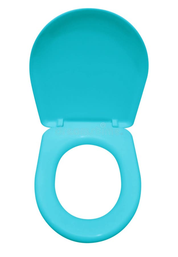 Toilet Seat Isolated Light Blue Stock Image Image of relieve
