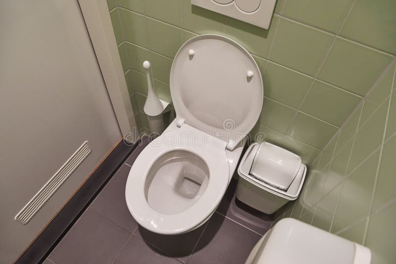 Toilet seat open stock photo. Image of small, comfortable 117842128