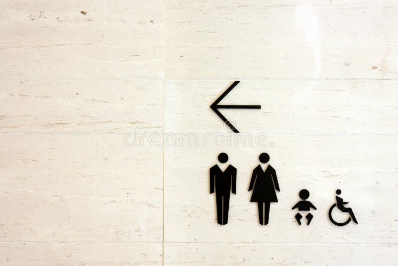 Toilet sign stock images