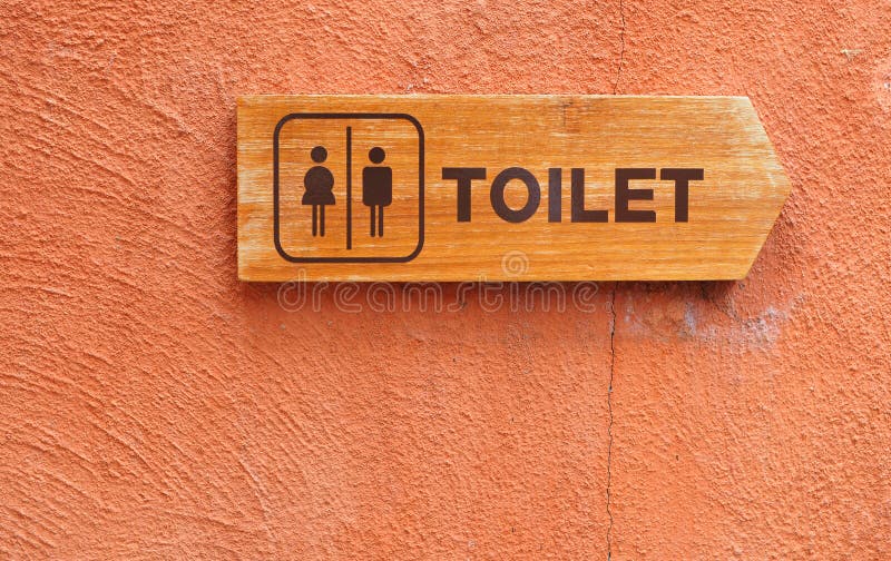Toilet sign stock photo