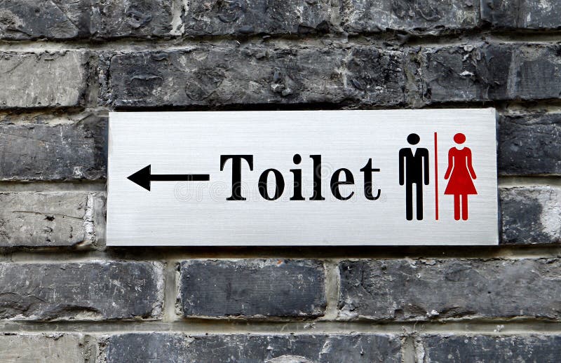 Toilet Sign stock image