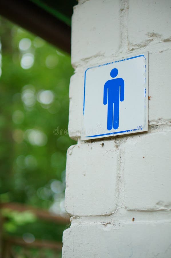 Toilet sign with man symbol stock images