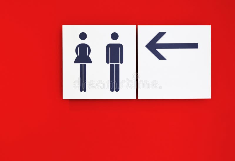 Toilet sign stock photo