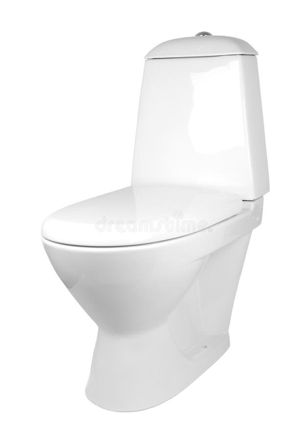 Cuve De Toilette Blanche Avec Couvercle Ouvert Et Système De Chasse.  Système D'évacuation Des Toilettes En Plastique Image stock - Image du  blanc, plombier: 234291143