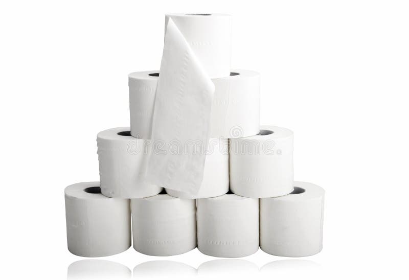 Toilettenpapier in der Pyramidenform