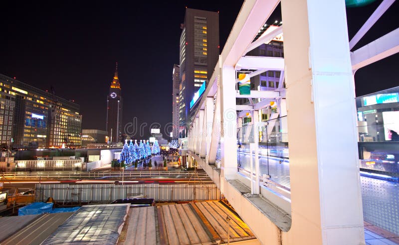 Tokyo City bridge night royalty free stock photography Tokyo City bridge night royalty free stock photography