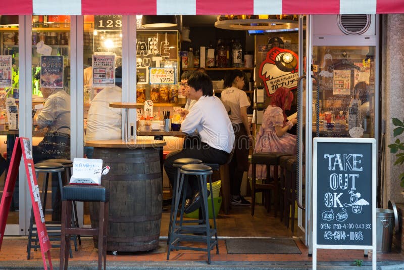 Street cafe in Ikebukero, Tokyo stock image Street cafe in Ikebukero, Tokyo stock image