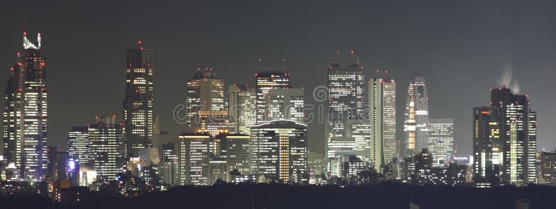 Tokyo at night panorama