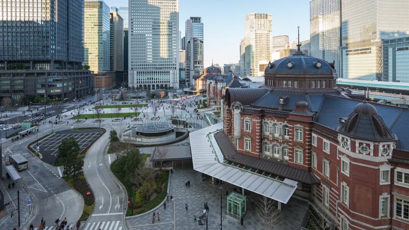 Tokyo-Stadtskyline mit Auffassung von Marksteingebäuden in Tokio Japan