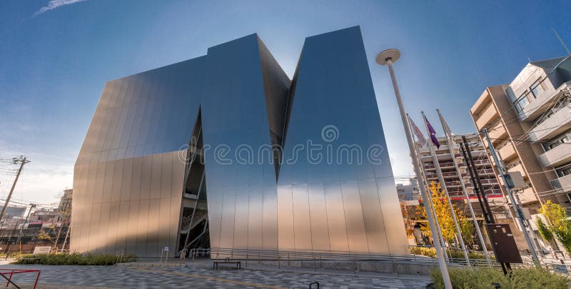 Tokyo, Sumida-ku - Nobember 17, 2017 : Sumida Hokusai Museum (Sumida Hokusai Bijutsukan). Designed by Kazuyo Sejima. Tokyo, Sumida-ku - Nobember 17, 2017 : Sumida Hokusai Museum (Sumida Hokusai Bijutsukan). Designed by Kazuyo Sejima