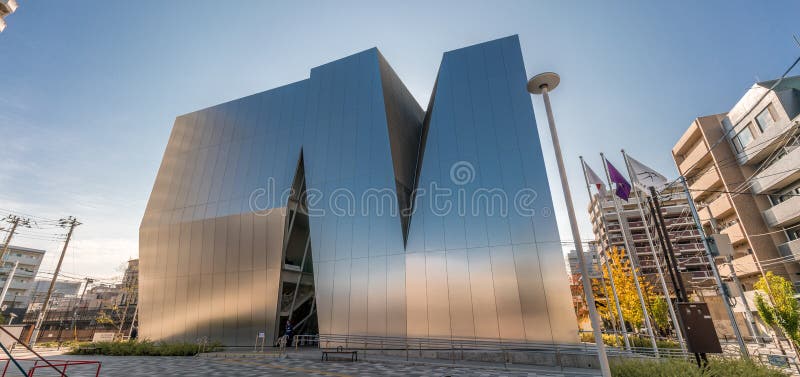 Tokyo, Sumida-ku - Nobember 17, 2017 : Sumida Hokusai Museum (Sumida Hokusai Bijutsukan). Designed by Kazuyo Sejima