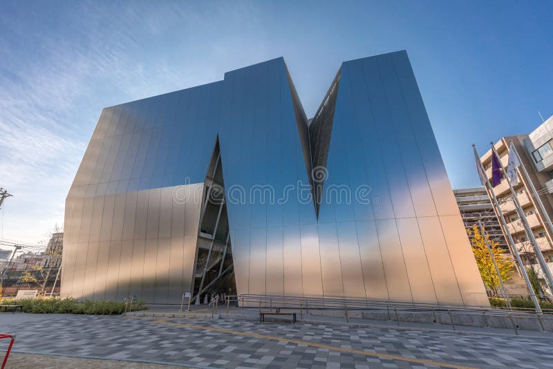 Tokyo, Sumida-ku - Nobember 17, 2017 : Sumida Hokusai Museum (Sumida Hokusai Bijutsukan). Designed by Kazuyo Sejima