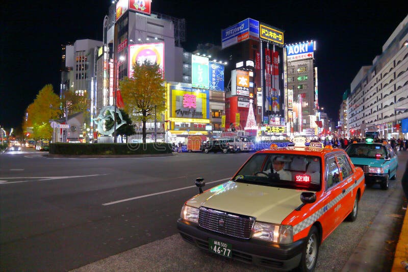 Tokyo taxi royaltyfria bilder Tokyo taxi royaltyfria bilder