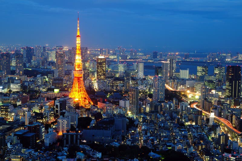 Torre di Tokyo di notte senso.