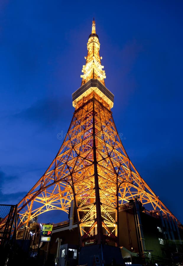 Tokyo tower at nigh in Tokyo,Japan