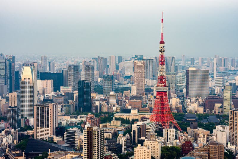 Tokyo Tower And Tokyo Cityscape View From The Roppongi Hills Stock Image Image Of Illuminated Color